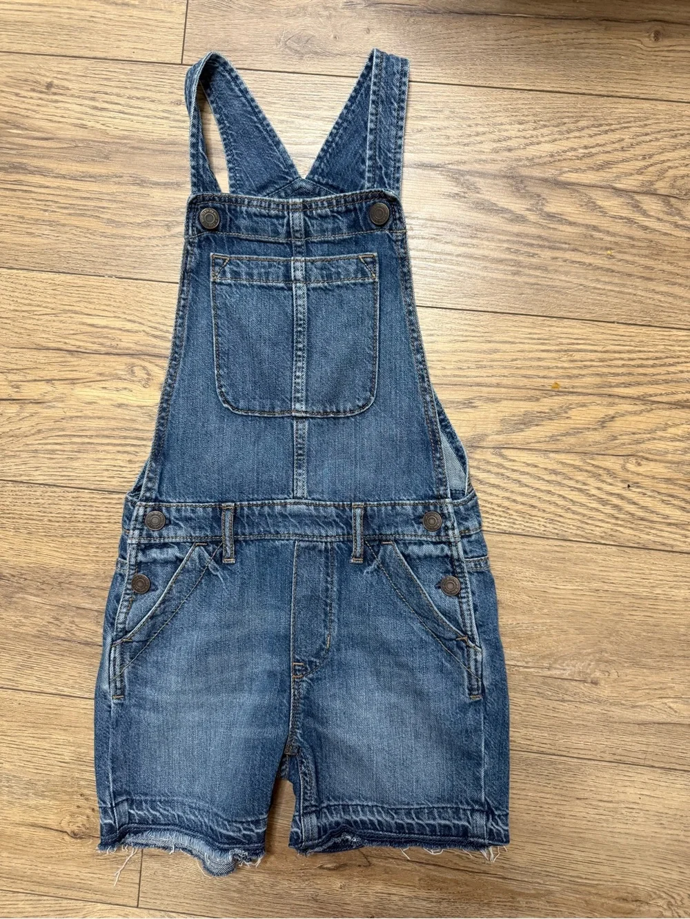 GAP Denim Short Overalls – Girls 8–9 Years